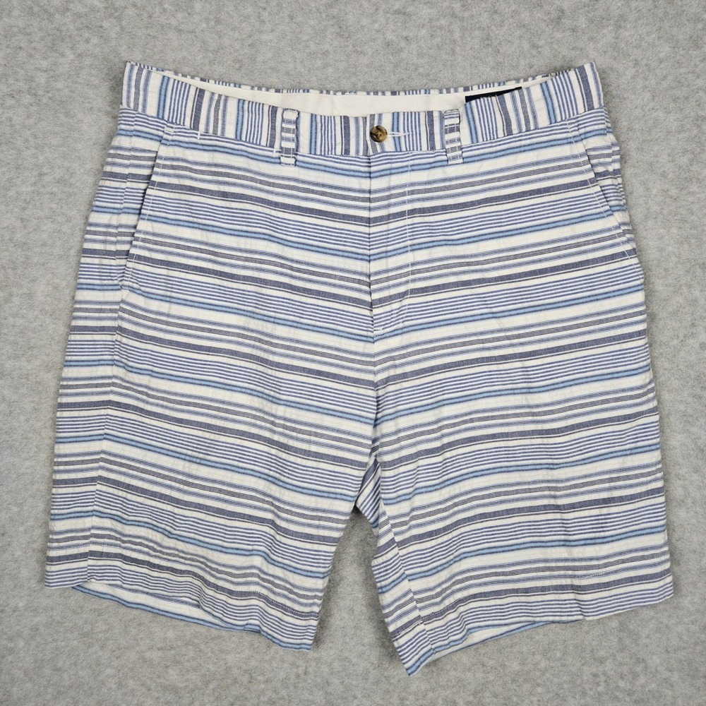 Polo Ralph Lauren (Men's 33) Blue Striped 9" Shorts Stretch Classic Fit Nautical
